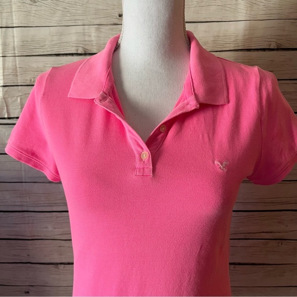 American Eagle Outfitters Pink Polo Shirt Size Medium - Picture 5 of 6